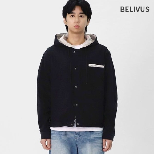 빌리버스 남성 데일리 루즈핏 후드집업 트렌드 배색포인트 자켓 BRAT115 26749_5017129269_이미지