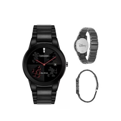 Eco-Drive Disney Classic Mickey Mouse Black Band 40mm AU1069-57W 375..