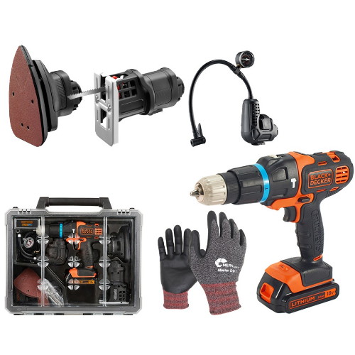 블랙앤데커 EVO184K 멀티공구 4종 세트 (2.0Ah, 배터리 1개)