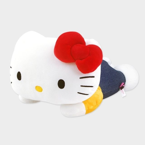 HK엔터프라이즈 헬로키티 레드리본 데님 라이닝 인형 (35cm)_이미지