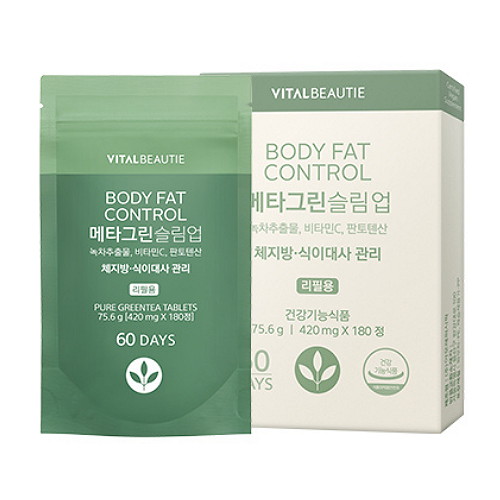 아모레퍼시픽 바이탈뷰티 메타그린 슬림업 리필 180정 (1개)