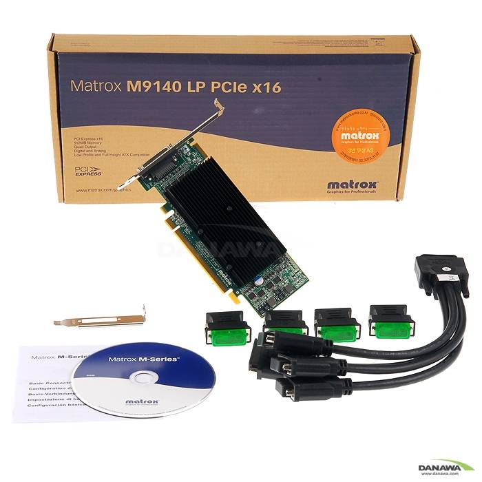 매트록스 M9140 LP PCle x16 512MB DVI Quad 앤아이피_이미지