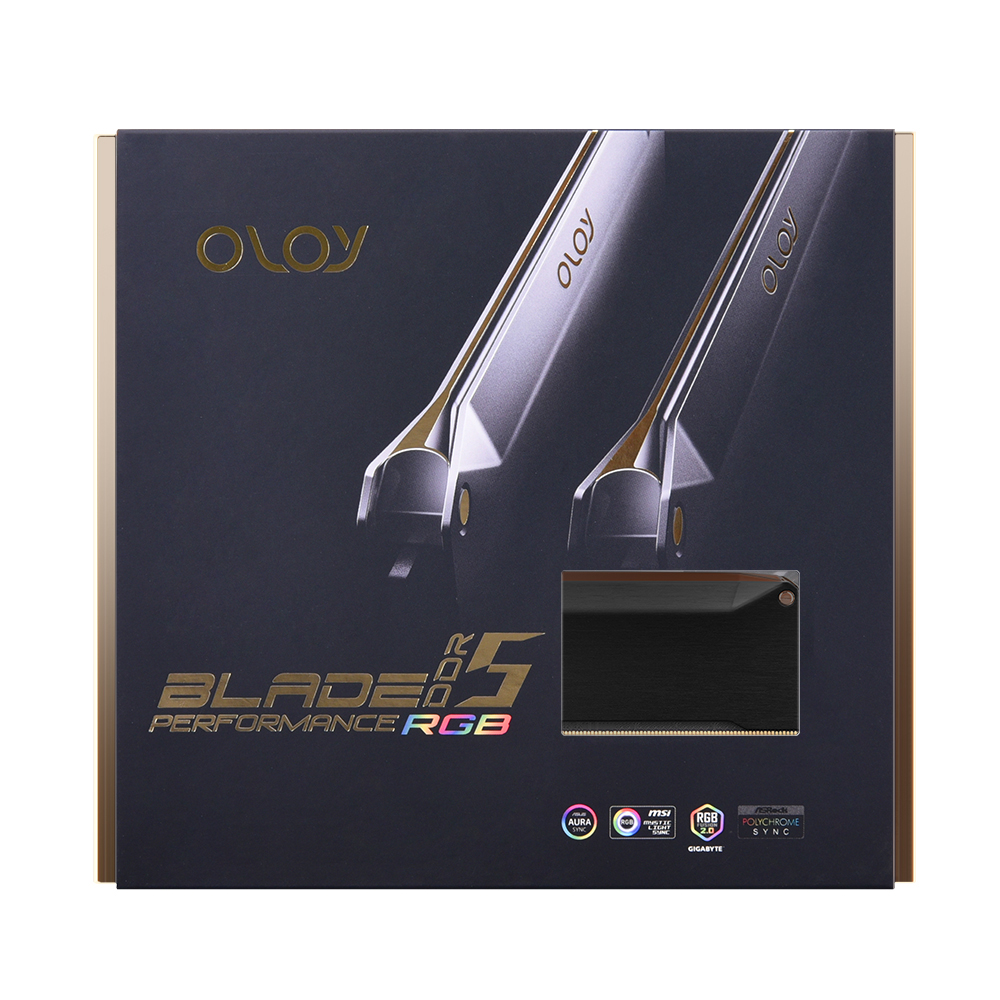 OLOy DDR5-4800 CL40 BLADE RGB Black 패키지 올로코리아 (16GB(8Gx2))_이미지