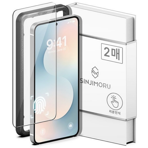 신지모루 갤럭시S25 FE 신지글래스 2.5Dx 지문인식 강화유리 보호필름 (액정 2매)