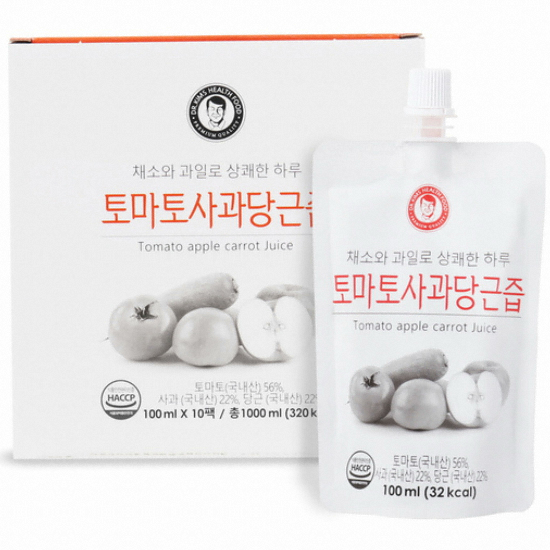 김재식헬스푸드 토마토 사과 당근즙 100ml 10포 (3개)_이미지