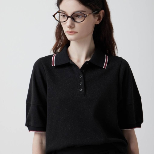 ZOOC 여성 칼라넥 반팔 티셔츠 Z253MSM001_이미지