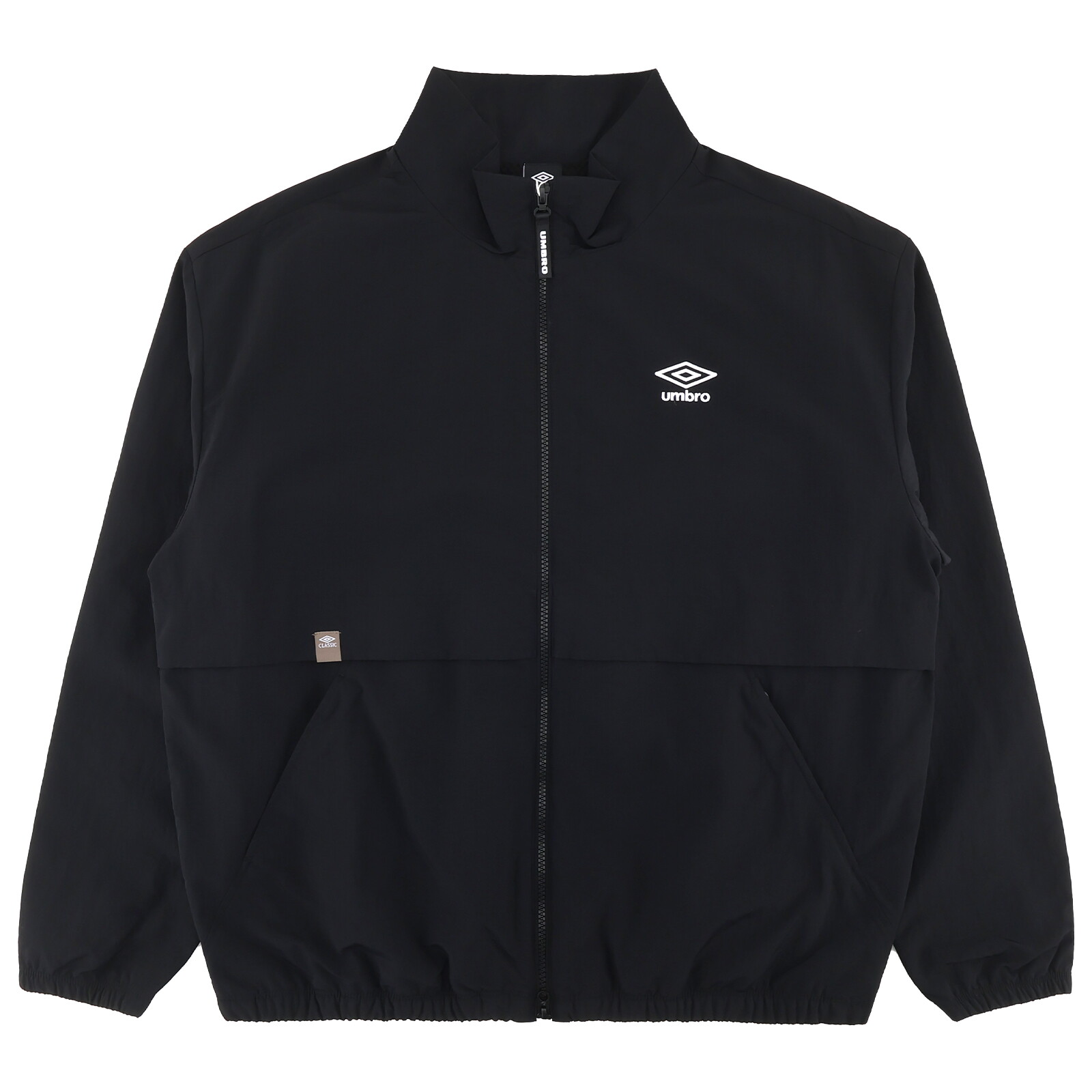 엄브로 클래식 스탠넥 웜업 바람막이 자켓 UR321CJK93BLK