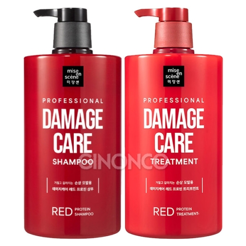 데미지케어 레드 프로틴 샴푸 1000ml+트리트먼트 1000ml 2종세트
