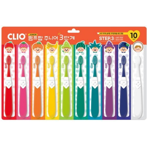 크리오 펌프 팝 어린이칫솔 초등 주니어 3단계 10개입 x1개