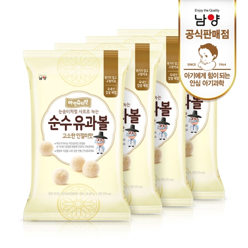 남양유업 아인슈타인 순수유과볼 고소한 인절미맛 30g (4개)