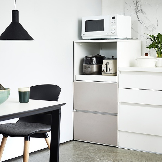 키친온 수납형 낮은장 렌지대