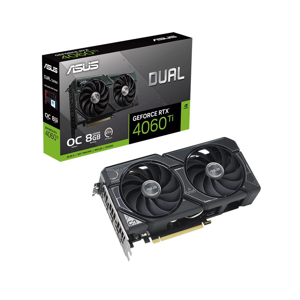 ASUS DUAL 지포스 RTX 4060 Ti O8G OC D6 8GB 인텍앤컴퍼니