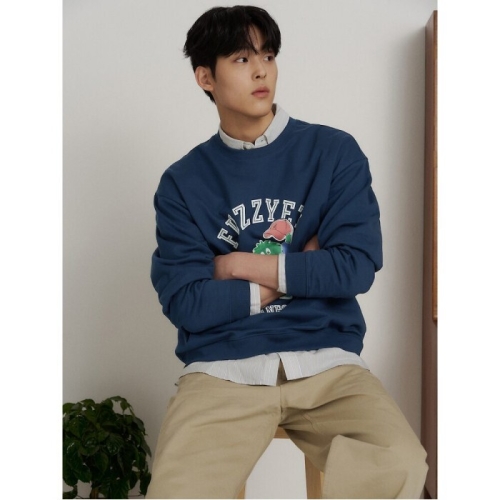 삼성물산 빈폴 멘 헤리티지클럽 푸즈예티 스웨트 셔츠 네이비 BC6241C61R
