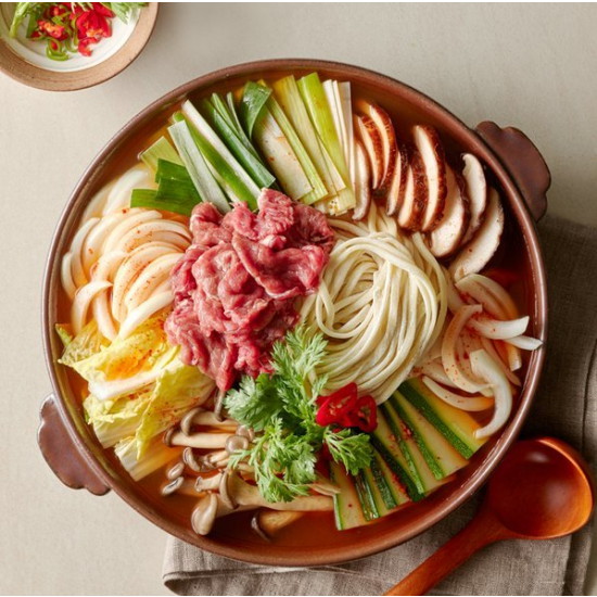 이랜드이츠 애슐리 칼칼 소고기 버섯 샤브와 마무리 칼국수 2인분 (1개)