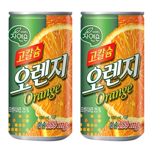  웅진 자연은 고캴슘 오렌지 180ml x 90캔 캔음료 음료