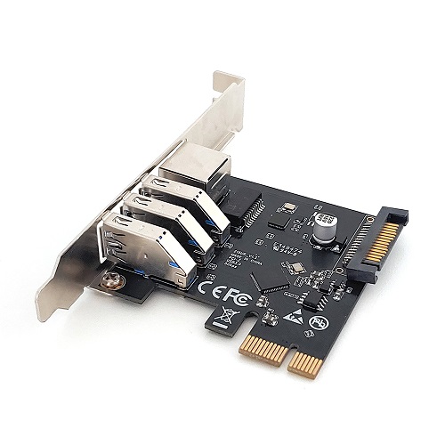 이지넷유비쿼터스 넥스트 3포트 USB 3.0 + 이더넷 PCIe 카드_이미지