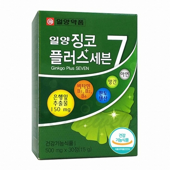 일양약품 일양 징코 플러스 세븐 30정이미지입니다. 누르면 해당 게시물로 새창이동합니다.