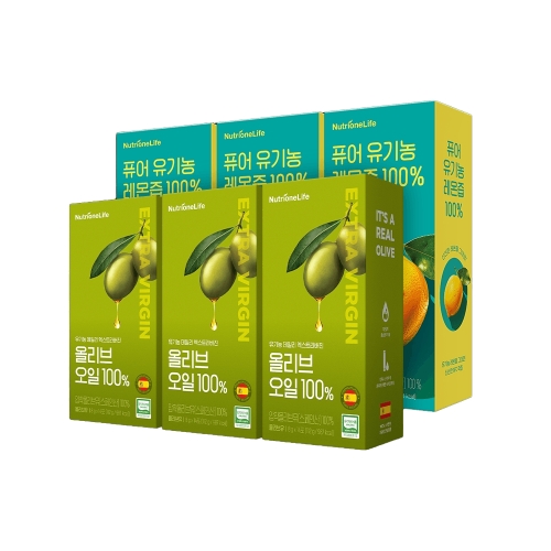뉴트리원 유기농 올레샷 올리브 오일 + 레몬 즙 샷 스틱 (3개)