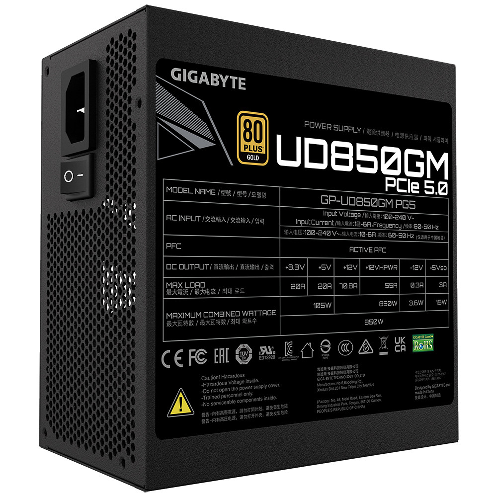 GIGABYTE UD850GM PG5 80PLUS��� Ǯ��ⷯ ATX3.0 �Ǿ���Ʈ