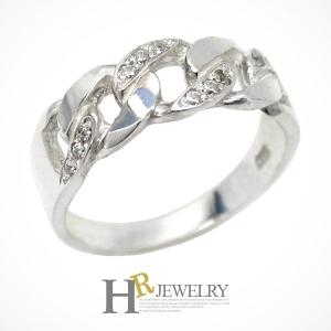 호림쥬얼리 실버92.5 예쁜 HR 실버 윗면 체인 반지 NO.21315_이미지