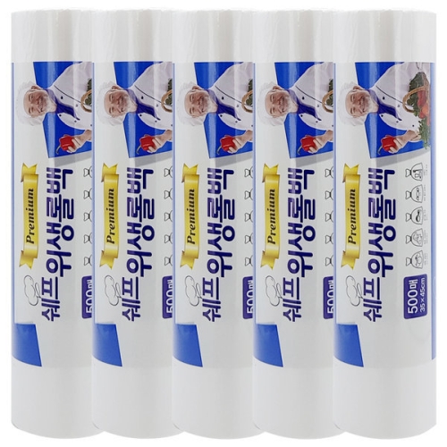 대진씨앤씨 쉐프 위생롤백 35x45cm (대) 500매 (5개(1,500매))