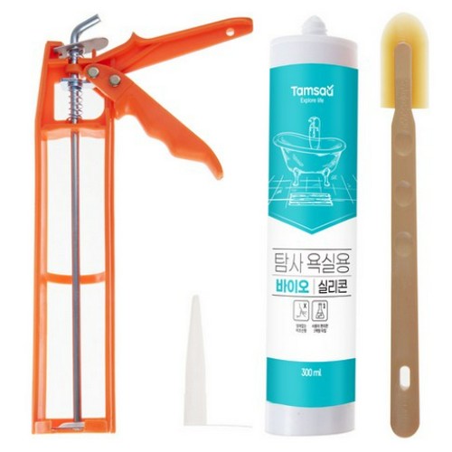 쿠팡 탐사 욕실용 바이오 실리콘 300ml + 실리콘건 + 헤라 세트이미지입니다. 누르면 해당 게시물로 새창이동합니다.