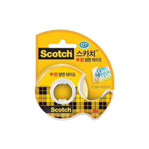 3M 스카치 투명 양면테이프 136 12mm x 6.35m (72개)_이미지