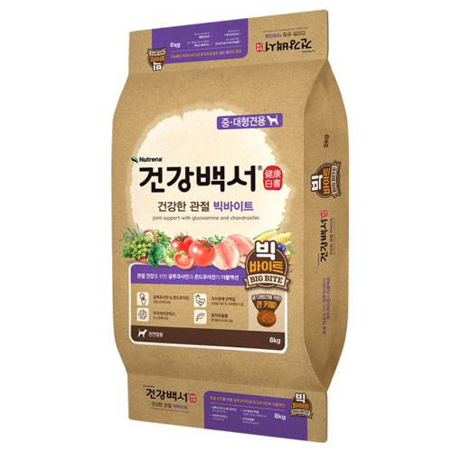 뉴트리나 독 건강백서 건강한 관절 빅바이트 8kg (1개)_이미지