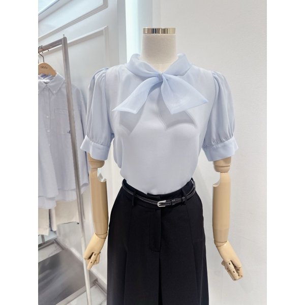 Ab.f.z 쉬폰 리본 반팔 블라우스 ATZ2HB40F 35213594