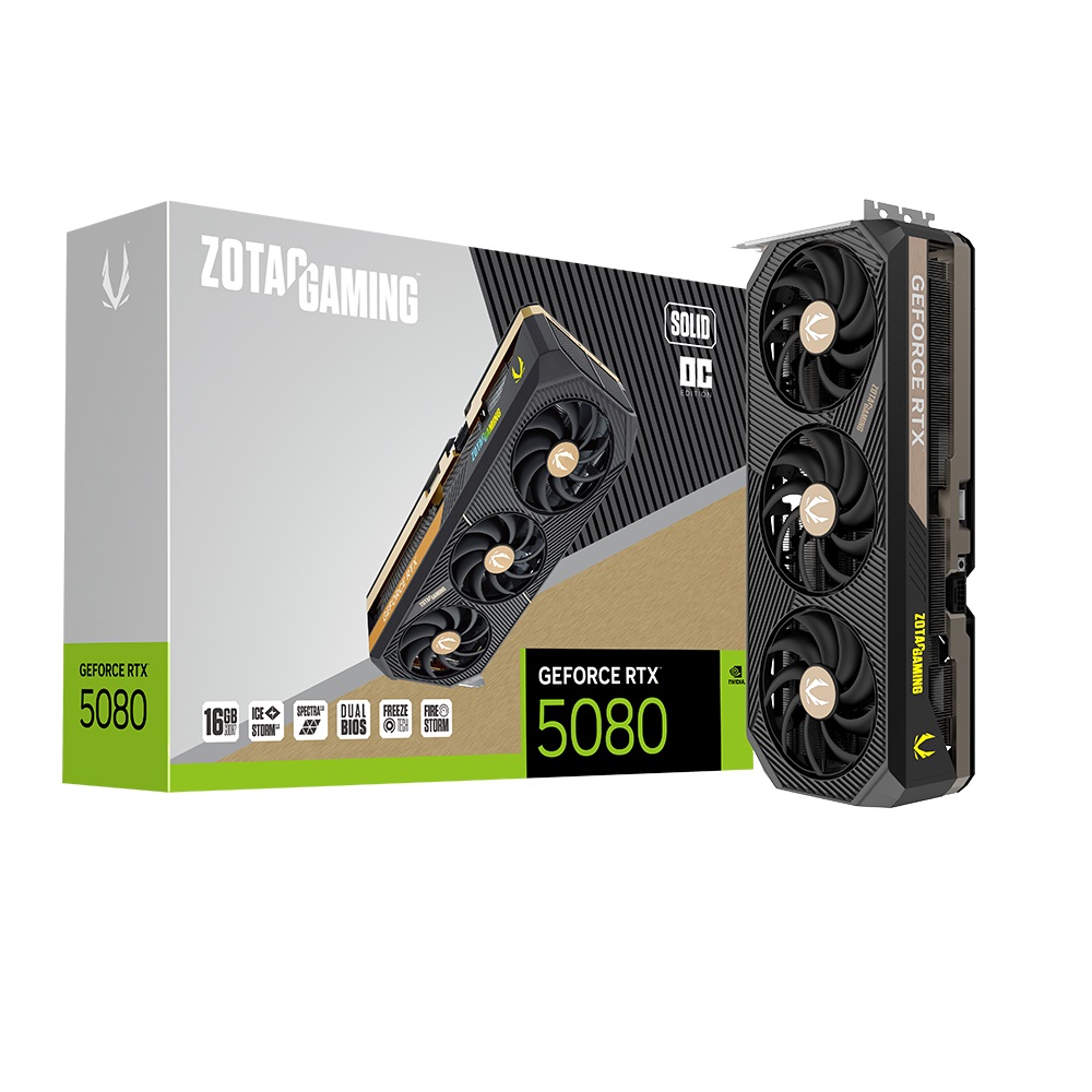 ZOTAC GAMING 지포스 <b>RTX</b> <b>5080</b> SOLID OC D7 16GB