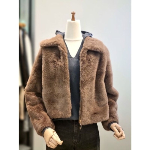 SG세계물산 에이비에프지 카라넥 밍크 페이크퍼 자켓 코트 ACZ4HF02K