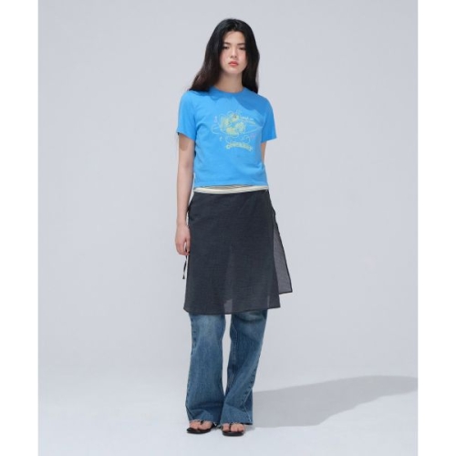 커버낫 COVERNAT WOMAN 우먼 시어 랩스커트 Charcoal CO2402SR91CH 423216