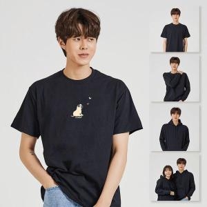 키밍 pug 이니셜티셔츠 레터링티셔츠 W67E0BF_이미지