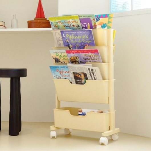 보노하우스  마벨 슬림 5단 북트롤리 (2개)