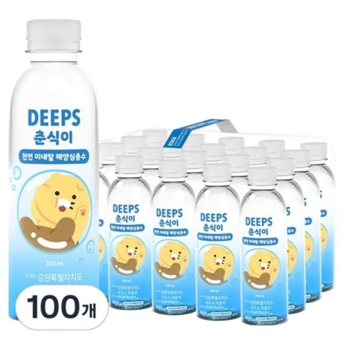글로벌심층수 딥스 춘식이 천연 미네랄 해양심층수 300ml (100개)_이미지