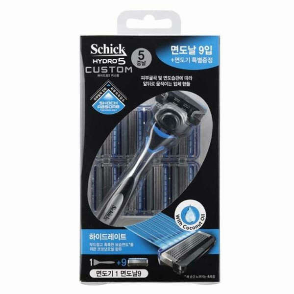 쉬크 하이드로5 커스텀 하이드레이트 + 면도날 (면도기1개+날8개)