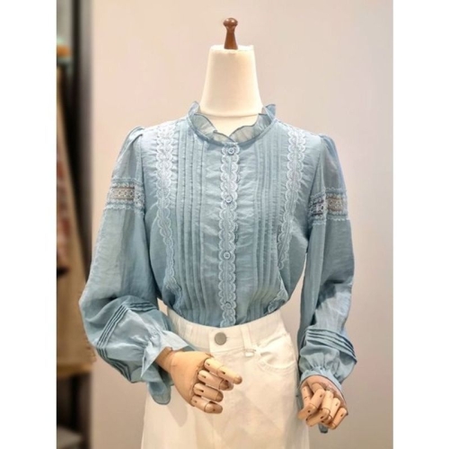 에이비에프지 프릴 레이스 쉬폰 블라우스 ACZ4NB31J_이미지