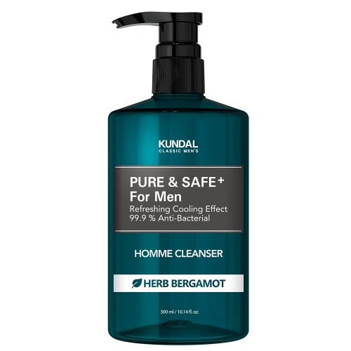 쿤달 퓨어 앤 세이프 쿨링 남성청결제 허브베르가못 300ml (4개)_이미지