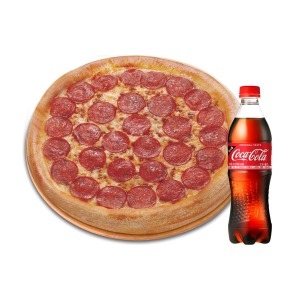 파파존스 파파존스 오리지널 페퍼로니 (라지 + 콜라 500ml)_이미지