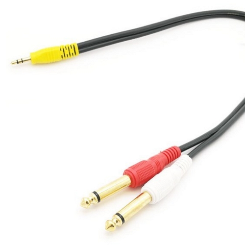 에스테크 3극 3.5mm 스테레오 to 5.5 모노 Y형 변환 케이블 (20m)