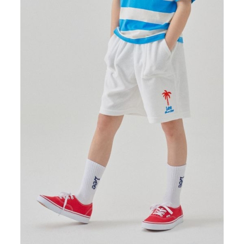 키즈 4부 오션스 타올 셋업 숏츠 화이트 LK2502SO19WH