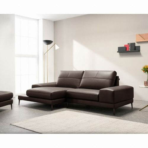 자코모  스위치 와이드 반카우치 천연가죽 소파 3인용 (스툴별도)