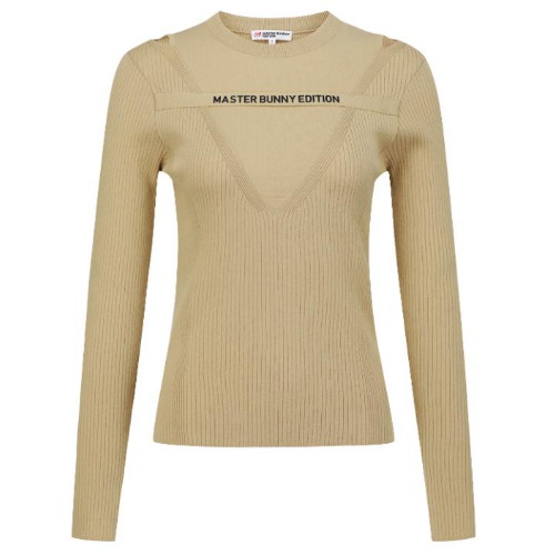 마스터바니에디션 로고 스트랩 컷아웃 골조직 니트 421D1SR201 (BG, 베이지)_이미지