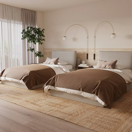 까사미아 캄포플러스 패브릭 침대 KK (매트별도)_이미지