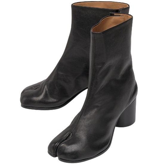  메종마르지엘라 블랙 레더 TABI 앵클 부츠 S58WU0246P3753 T8013 사이즈39