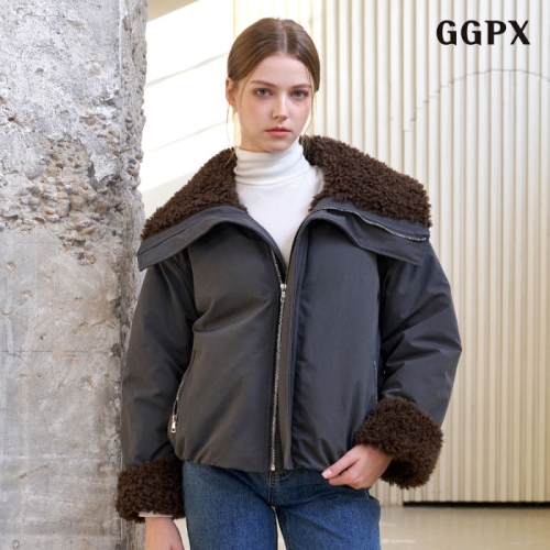 GGPX 하이넥 퍼 카라 리버시블 야상 점퍼 GPDJJ033D_이미지