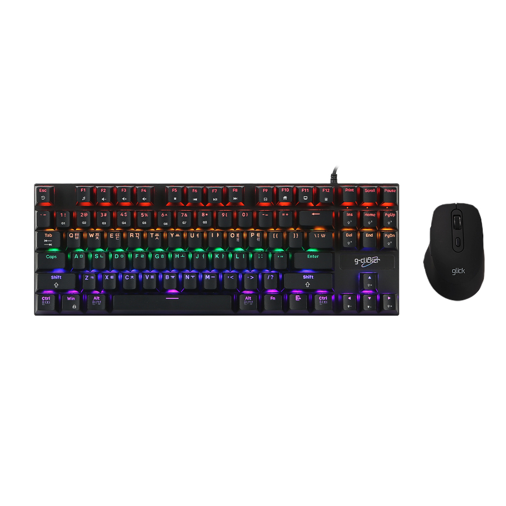 지클릭커 GMK-587 키보드 마우스 세트 블랙 (청축)_이미지