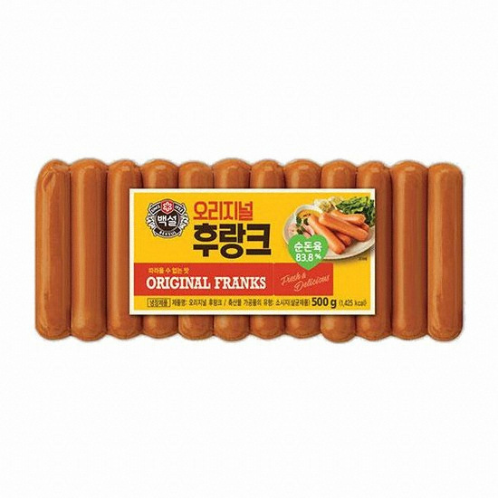 CJ제일제당 백설 오리지널 후랑크 500g이미지입니다. 누르면 해당 게시물로 새창이동합니다.