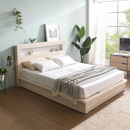 한샘몰 심플라이프 클레어 평상형 LED침대 Q (매트별도)