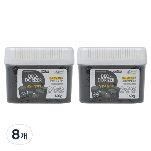 랜디오션 허브스토리 냉장고 탈취제 숯 160g (8개)